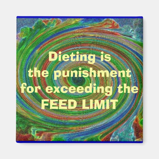 食べ物を与え限 マグネット (正面)