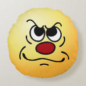食べ物を与え顔 ラウンドクッション (正面)