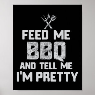 食べ物を与えBbqと言えかわいらしるおもしろい ポスター