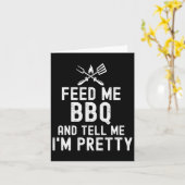 食べ物を与えBbqと言って俺が焼けかわいらしておもしろいる カード (黄色い花)