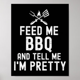 食べ物を与えBbqと言って俺が焼けかわいらしておもしろいる ポスター