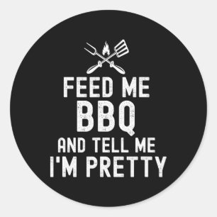 食べ物を与えBbqと言って俺が焼けかわいらしておもしろいる ラウンドシール