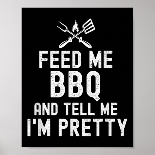 食べ物を与えBbqとBをグかわいらしリンおもしろいグ ポスター (正面)