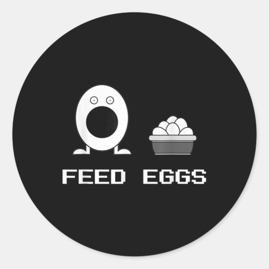食べ物を与えEggs Iは喜劇を考え笑離れうべきだGa ラウンドシール (正面)