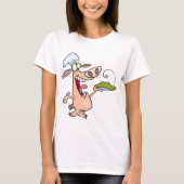 食べ物を伴う豚のシェフ Tシャツ (正面)