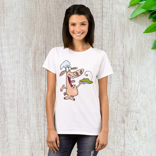食べ物を伴う豚のシェフ Tシャツ