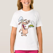 食べ物を伴う豚のシェフ Tシャツ (正面)