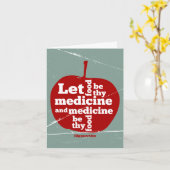 食べ物を医学Hippocrates引用文 カード (黄色い花)