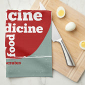 食べ物を医学Hippocrates引用文 キッチンタオル (四つ折り)