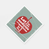 食べ物を医学Hippocrates引用文 スタンダードランチョンナプキン (角)