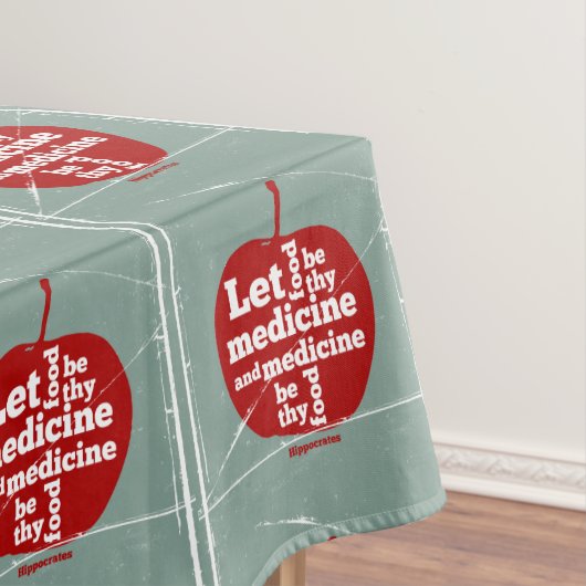 食べ物を医学Hippocrates引用文 テーブルクロス (インサイチュ)