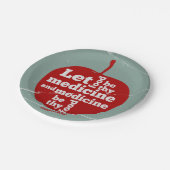 食べ物を医学Hippocrates引用文 ペーパープレート (アングル)