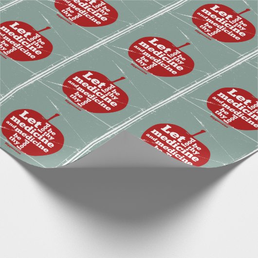 食べ物を医学Hippocrates引用文 ラッピングペーパー (角)