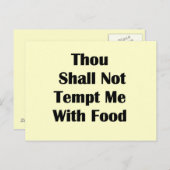 食べ物を持って私を誘惑するな ポストカード (正面/裏面)