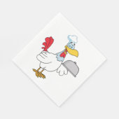 食べ物を提供する鶏 スタンダードランチョンナプキン (角)