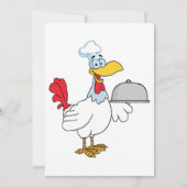 食べ物を提供する鶏 招待状 (正面)