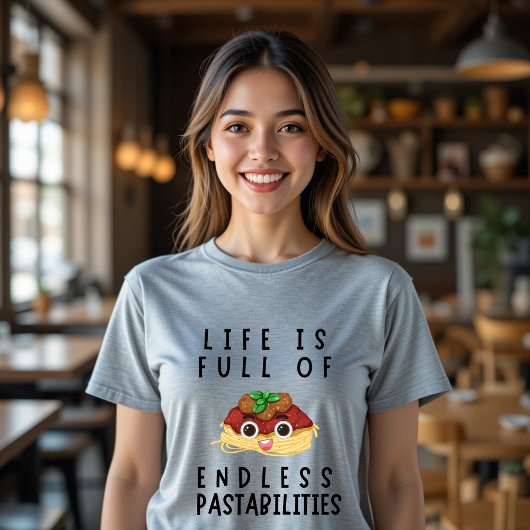食べ物を食べて生きるおもしろい Tシャツ