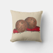 食べ物イタリアンミートボールマリナラソース料理 クッション (正面)