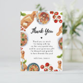 食べ物イタリアン小さなミートボール赤ちゃんシャワーありがとう サンキューカード (スタンド正面)