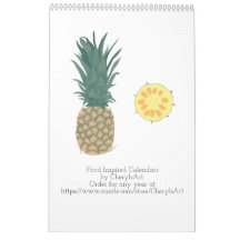 食べ物インスパイアのカレンダ、年の選択