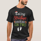 食べ物クリスマス用のクリスマスのクおもしろいッキー Tシャツ (正面)