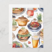 食べ物サーバーの月Cに優しい シーズンカード (正面/裏面)