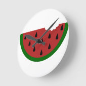 食べ物スライス果実にスイカを噛んだ ラウンド壁時計 (傾斜)
