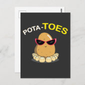 食べ物プリンのろま野菜のつま先 ポストカード (正面/裏面)