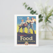 「食べ物保：家庭行く」 WWIはがき ポストカード (スタンド正面)