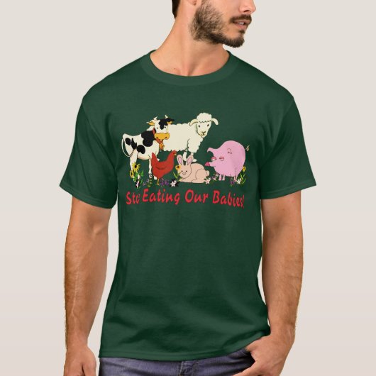 食べ物動物のベビー Tシャツ (正面)