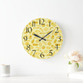 食べ物好きイタリアンのピザレストランパスタシェフ ラージ壁時計 (ホーム)