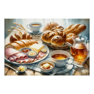 食べ物好クールきなパンは肉を挟む ポスター