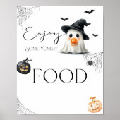 食べ物小さなブー赤ちゃんシャワーハロウィーン ポスター (正面)