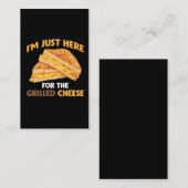 食べ物愛おもしろい好者グルメグリルチーズサンドイッチ 名刺 (正面/裏面)