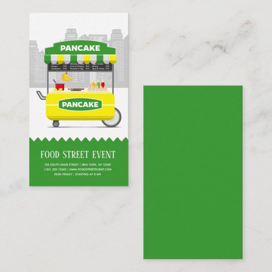 食べ物通りパンケーキ 名刺 (正面/裏面)