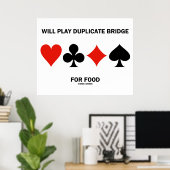 食べ物遊用の橋を複製する(カードスーツ) ポスター (ホームオフィス)