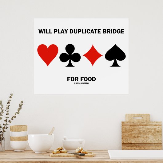 食べ物遊用の橋を複製する(カードスーツ) ポスター (キッチン)