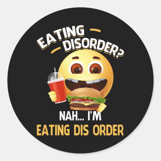 食べ物障害Nah私は食べ物DisのOrder食べ物 Bu ラウンドシール (正面)