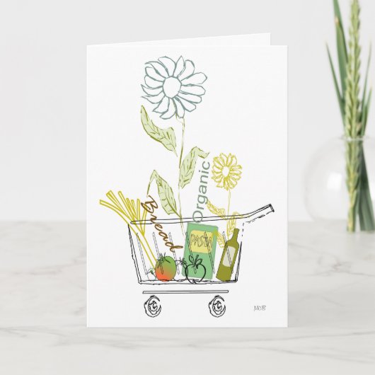 食べ物食べを飲おもしろいんでオーガニック招待状 招待状 (正面)