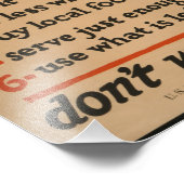 食べ物、それを無駄にしない – ヴィンテージ戦争ポスター フォトプリント            (角)