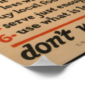 食べ物、それを無駄にしない – ヴィンテージ戦争ポスター ポスター (角)