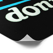 食べ物、それを無駄にしない – 黒と青の変動 ポスター (角)