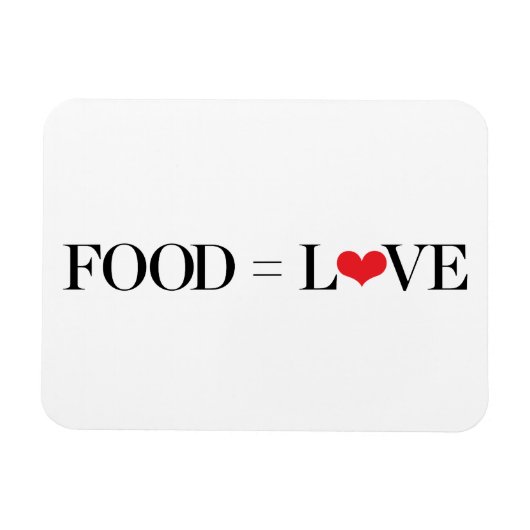食べ物=愛 マグネット (横)
