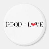 食べ物=愛 マグネット (正面)