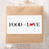 食べ物=愛 ラベル (インサイチュ)