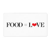 食べ物=愛 ラベル (正面)