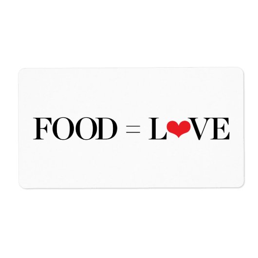 食べ物=愛 ラベル (正面)