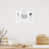 食べ物：考えフィットネスモチベーション！ ポスター (キッチン)