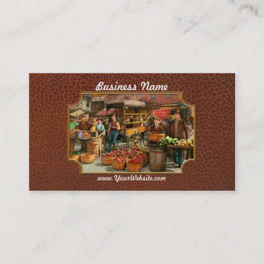 食べ物 – 野菜 – インディアナポリス市場1908 名刺 (正面)