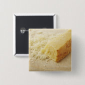 食べ物，食べ物と飲み物，チーズ，パルメザン，すりおろした， 缶バッジ (正面&裏面)